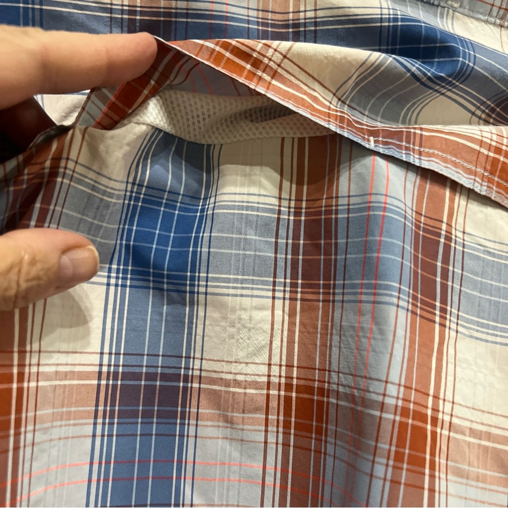 Eddie Bauer Travex Women's Blue & Red Plaid Hiking Shirt Top; M - Picture 11 of 14